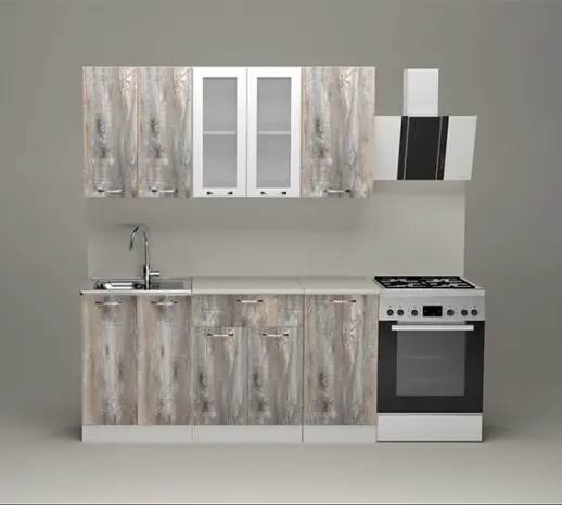 Кухня Герда "Стандарт" Пайн экзотик / Белый