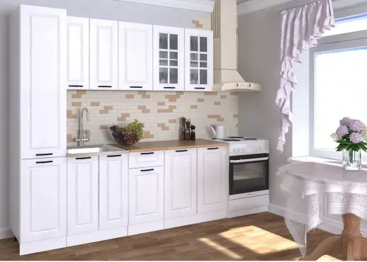 Кухонный гарнитур "Белый вегас" 2200мм