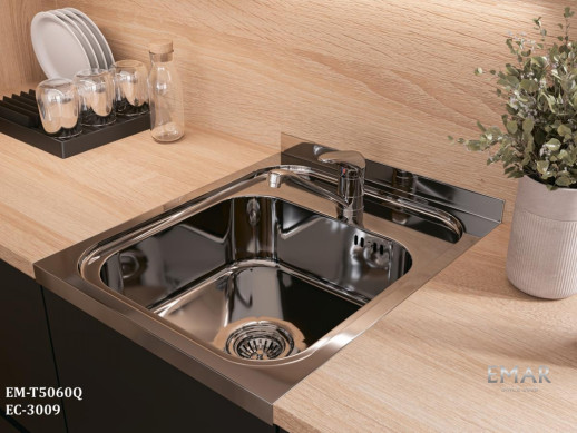 Кухонная мойка Emar Steel T5060L глянец