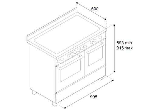 Электрическая кухонная плита Bertazzoni PRO105I2ENET2