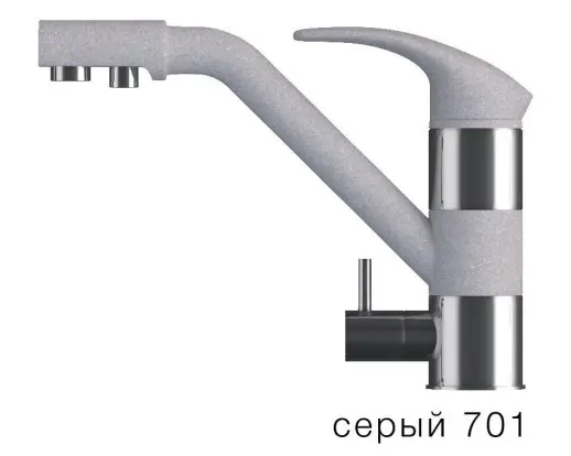 Смеситель "ДУО" Серый №701