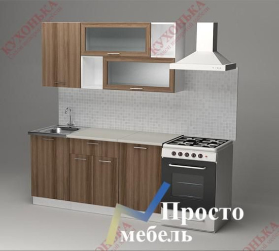 Кухня Герда "Стандарт" Шимо темный/Белый