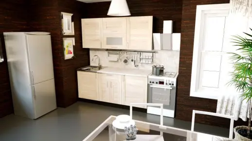 Кухонный гарнитур "Квадро дуб сонома/Малага" 1800 мм