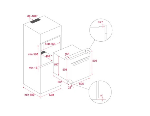 Электрический духовой шкаф Teka NEO HSB 6350 P FULL BLACK