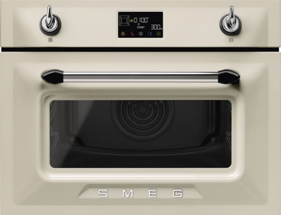 Электрический духовой шкаф с СВЧ Smeg SO4902M1P кремовый