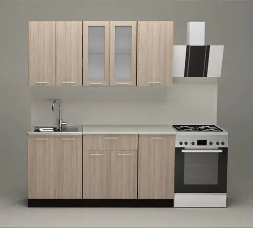 Кухня Герда "Стандарт" Ясень шимо светлый/Венге