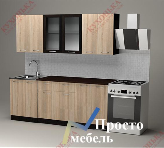 Кухня Герда "Ультра" Дуб сонома / Венге