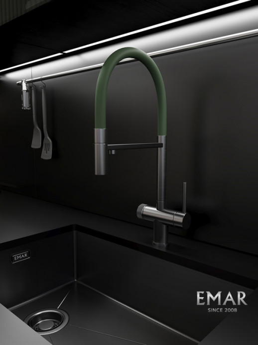Смеситель Emar ЕС - 7024GRN PVD Dark