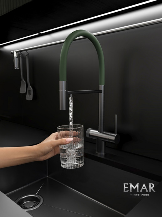 Смеситель Emar ЕС - 7024GRN PVD Dark
