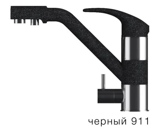 Смеситель "ДУО" Черный №911