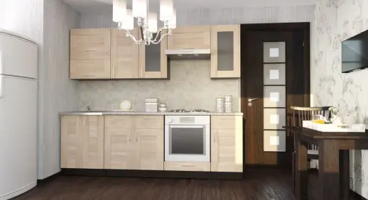 Кухонный гарнитур "Квадро дуб сонома/Малага" 2400 мм