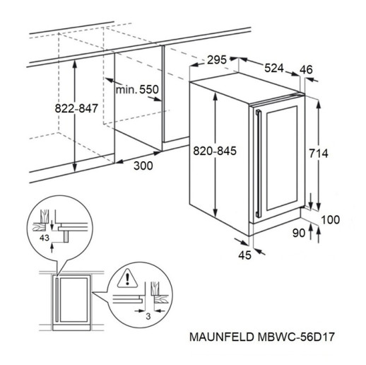 Винный шкаф Maunfeld MBWC-56D17