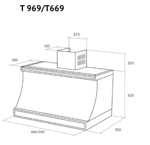 Кухонная вытяжка Kuppersberg T 669 W SILVER
