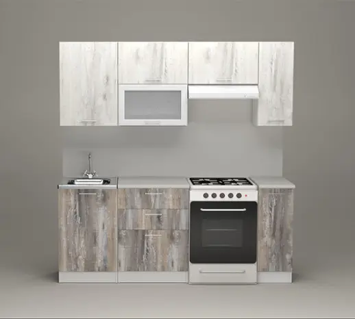 Кухня Герда "Ультра" Пайн белый / Пайн экзотик