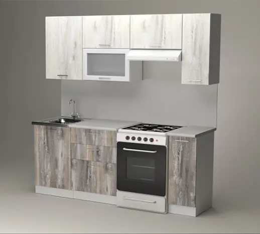 Кухня Герда "Ультра" Пайн белый / Пайн экзотик