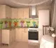Кухня МДФ Грецкий орех 1200мм*1400мм
