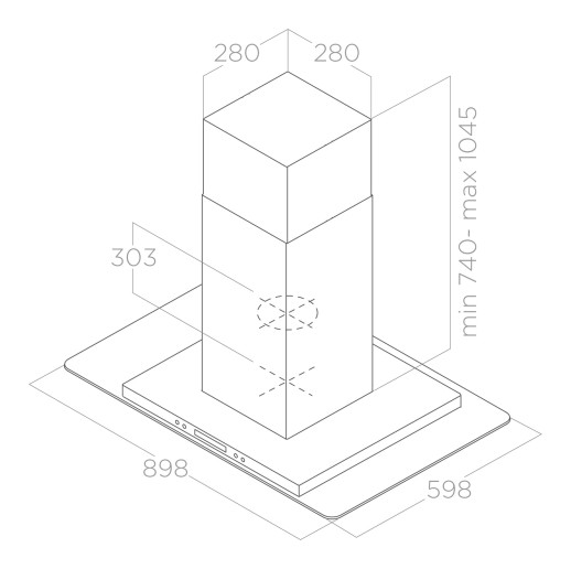 Кухонная вытяжка Elica FLAT GLASS IX/A/90