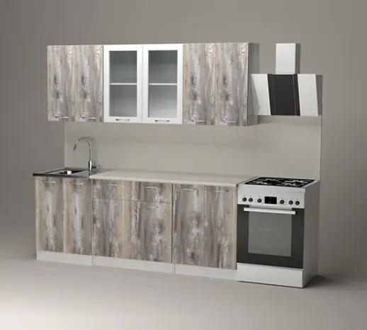 Кухня Герда "Ультра" Пайн экзотик / Белый