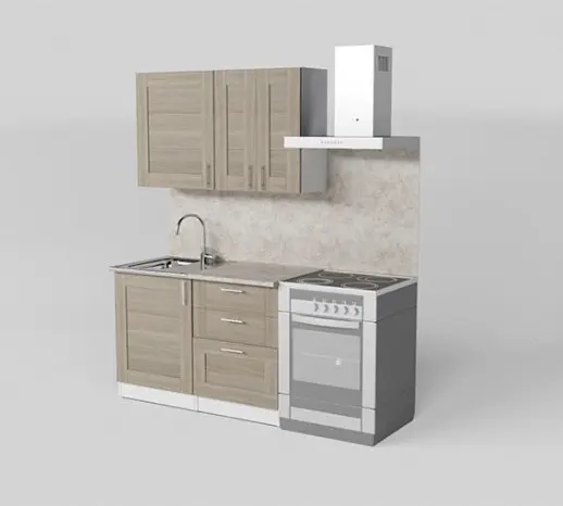 Кухонный гарнитур "Квадро Шимо светлый" 1200мм