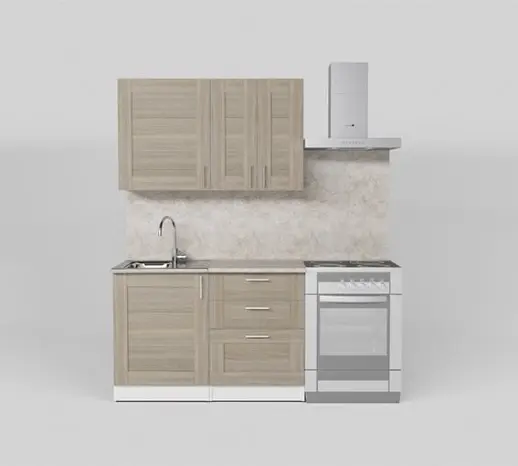 Кухонный гарнитур "Квадро Шимо светлый" 1200мм