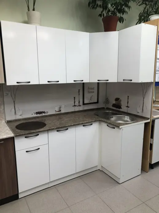 Набор мебели для кухни "Герда" Белый глянец