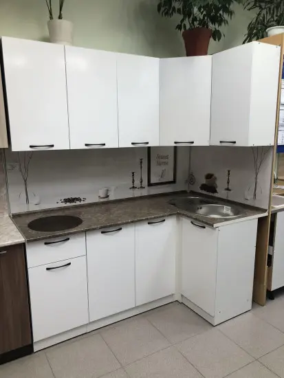 Набор мебели для кухни "Герда" Белый глянец