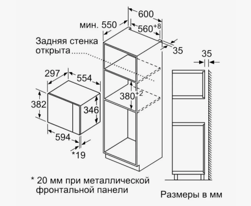 Микроволновая печь встраиваемая Bosch BEL554MW2