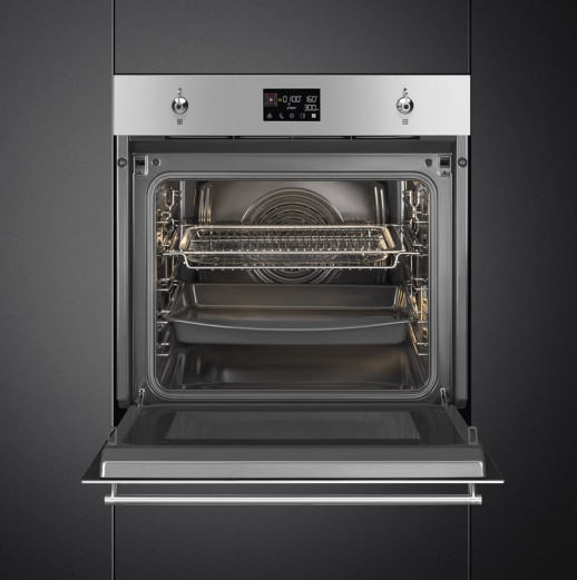 Электрический духовой шкаф с СВЧ Smeg SO6302M2X