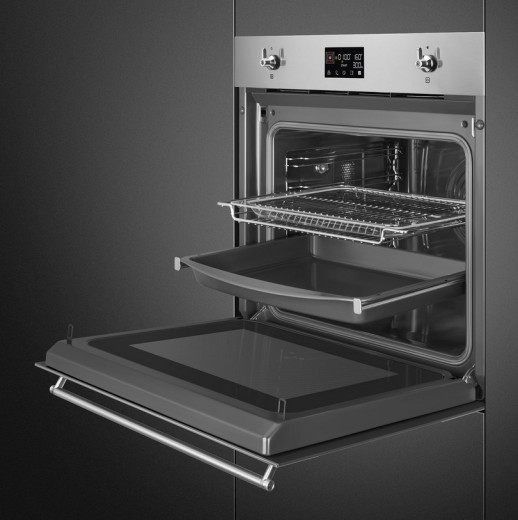 Электрический духовой шкаф с СВЧ Smeg SO6302M2X