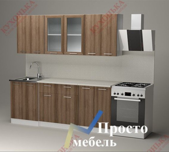 Кухня Герда "Ультра" Шимо темный Белый