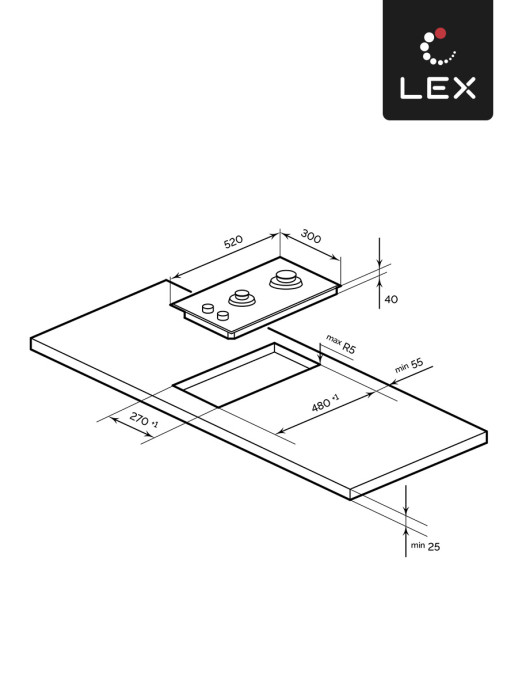 |Discount| Варочная панель Lex GVG 323A BBL