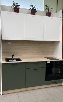 Кухня Шарли белый - Олива шагрень