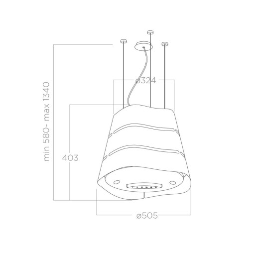 Кухонная вытяжка Elica WAVE UX BL MAT/F/51