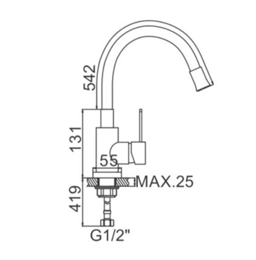 Смеситель Ledeme L74004-1 красный