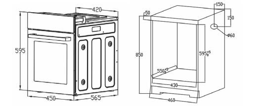 Электрический духовой шкаф Evelux EO 430 PB