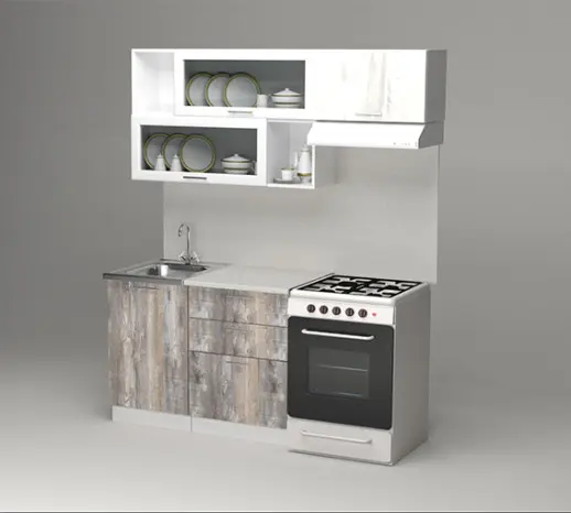 Кухня Герда "Экстра" Пайн белый / Пайн экзотик