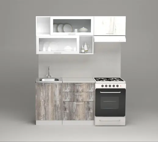 Кухня Герда "Экстра" Пайн белый / Пайн экзотик