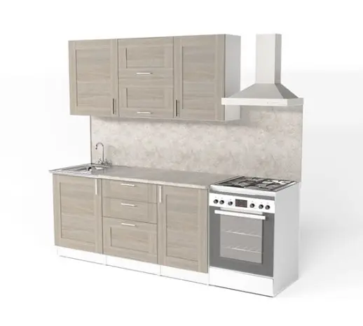 Кухонный гарнитур "Квадро Шимо светлый" 1700 мм