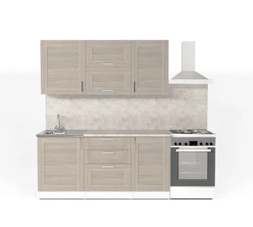 Кухонный гарнитур "Квадро Шимо светлый" 1700 мм