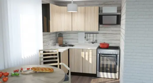 Кухонный гарнитур "Дуб сонома/Берилл бежевый" 1200*1400 мм