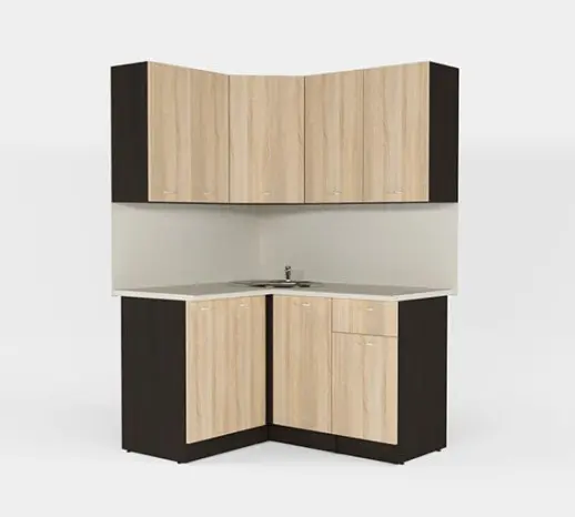 Кухонный гарнитур "Дуб сонома/Берилл бежевый" 1200*1400 мм