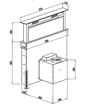 Кухонная вытяжка HIBERG VTMF 90100 B
