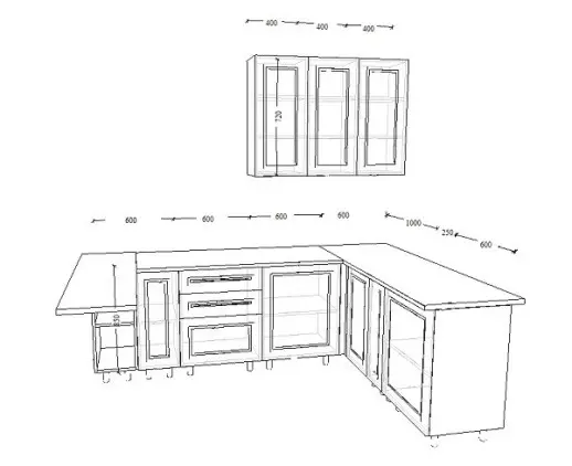 Кухня Оливин 2400х1850