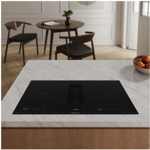 Индукционная варочная панель с вытяжкой De Dietrich DPH4840B INFINITE BLACK