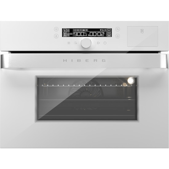 Электрический духовой шкаф с функцией пароварки и СВЧ Hiberg MS-VM 5115 W SMART