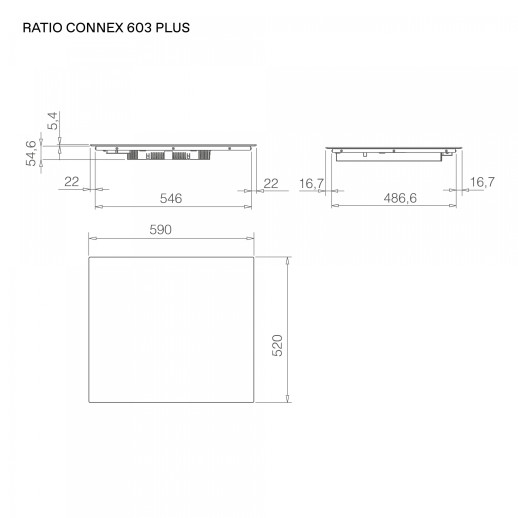 Индукционная варочная панель Elica RATIO CONNEX 603 PLUS RAW