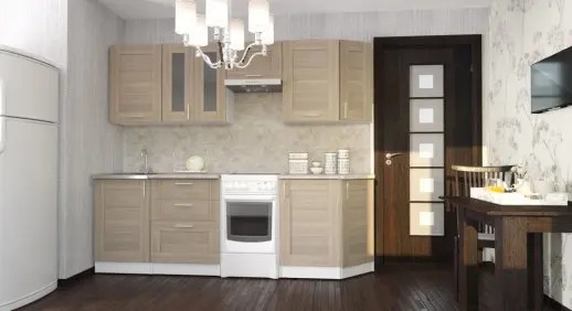 Кухонный гарнитур "Квадро Шимо светлый" 2400 мм