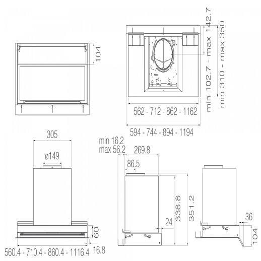 Кухонная вытяжка Elica BOXIN ADV PLUS @ BLMAT/A/60