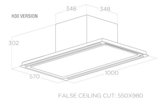 Кухонная вытяжка Elica HILIGHT GLASS H30 WH/A/100