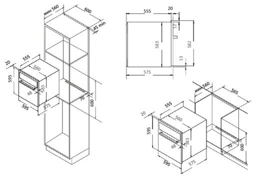 Электрический духовой шкаф Evelux EO 630 PW